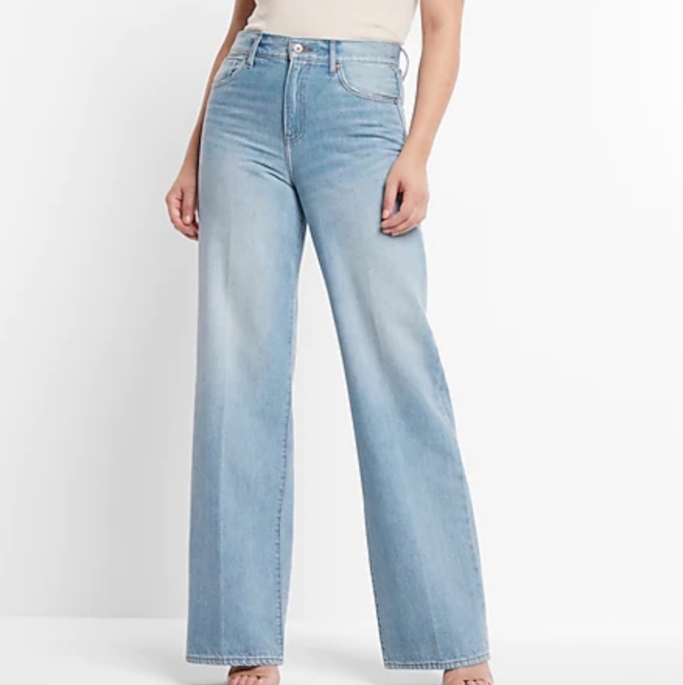 Express Wide Leg high-waisted Jeans size 6